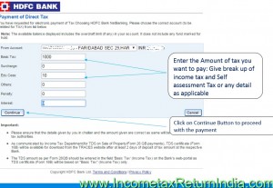 Payment of Self Assessment Tax