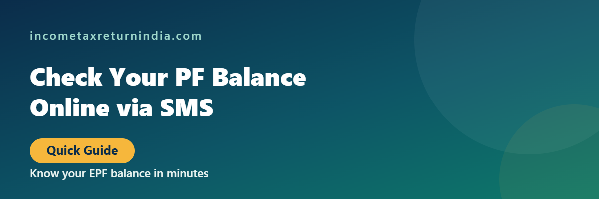 How to check PF balance online via SMS quick guide