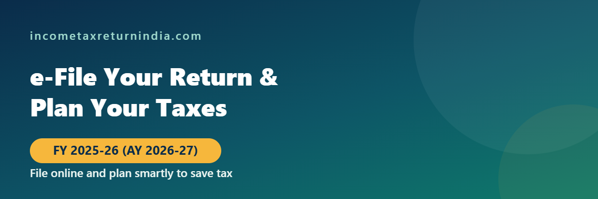 How to efile tax return and income tax planning FY 2025-26