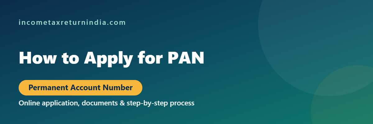How to apply for PAN card permanent account number online