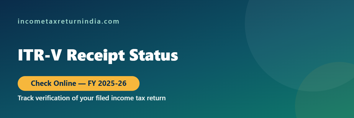 How to check ITR-V receipt status online
