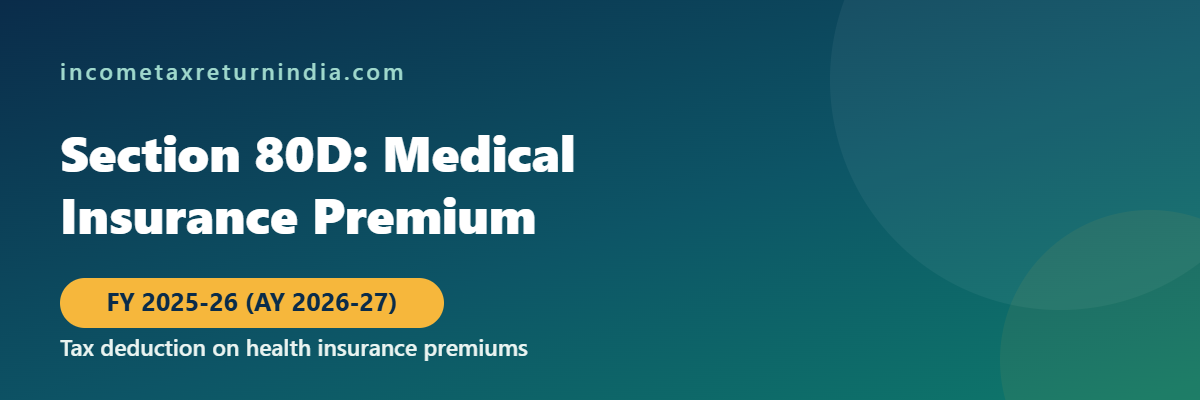 Section 80D medical health insurance premium deduction FY 2025-26